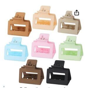 New! Claw Clips 8 Pack Rectangle 2 Inch Small Clips